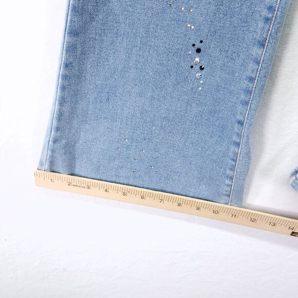 I.AM.GIA Low Rise Flared Jeans XS Rhinestone Detail Y2K Inspired - Picture 10 of 13